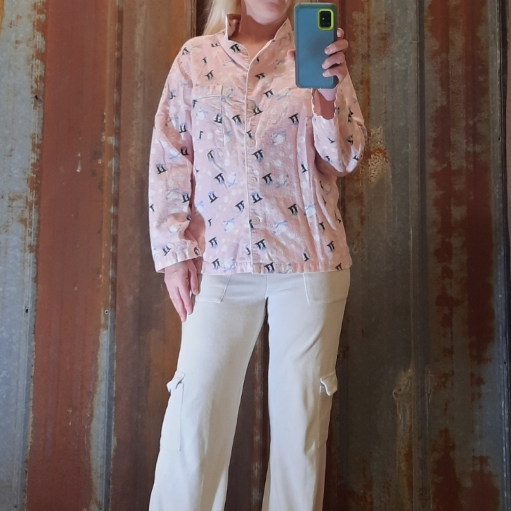 Flannel Holiday Joe Boxer Pocketed Button Up Long Sleeve Pajama Shirt